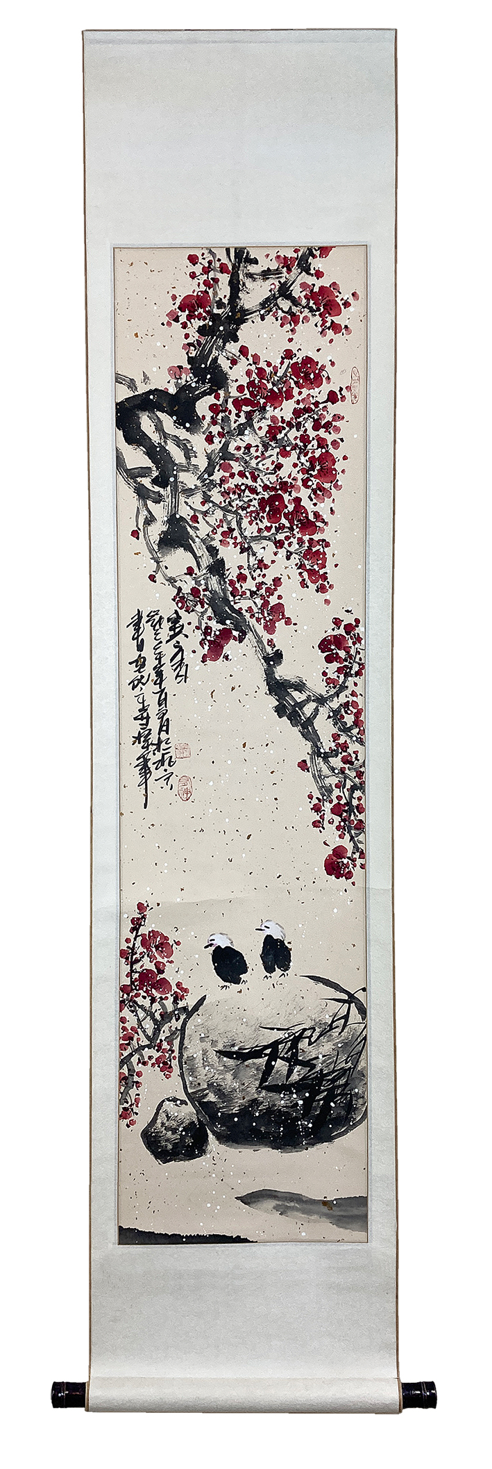 Vier Chinesische Rollbilder Tuschmalerei
