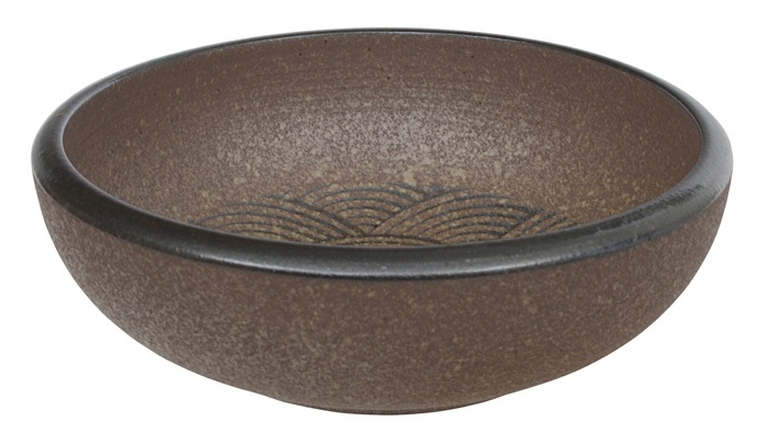 Minoyaki ronze Matte Wave Ramen Bowl 23.5x8cm 1800m Minoyaki ronze Matte Wave Ramen Bowl 23.5x8cm 1800m