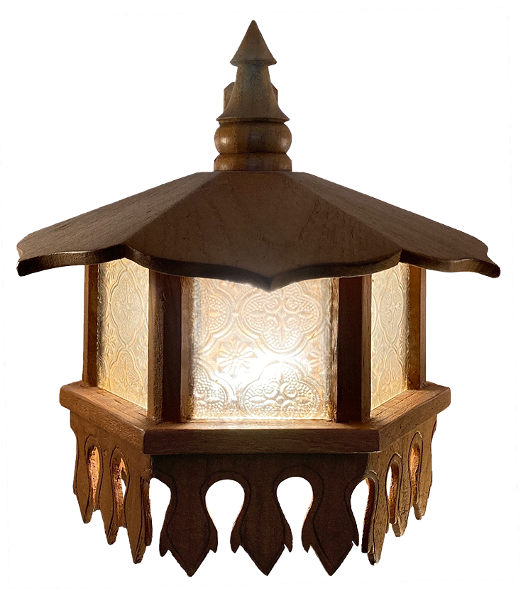 Holz-Wandlampe