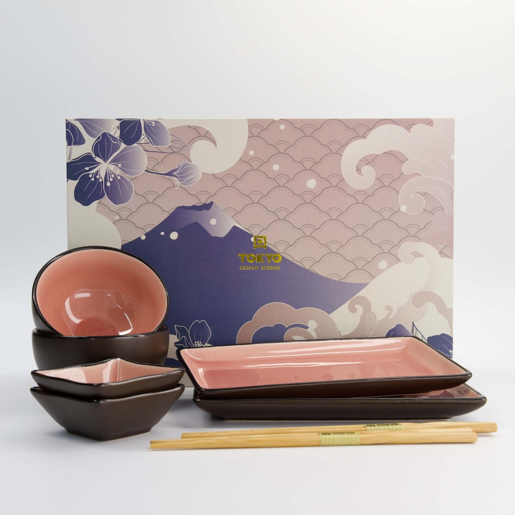 Geschenkset Sushi-Geschirr - 8 Stück – 2 Personen