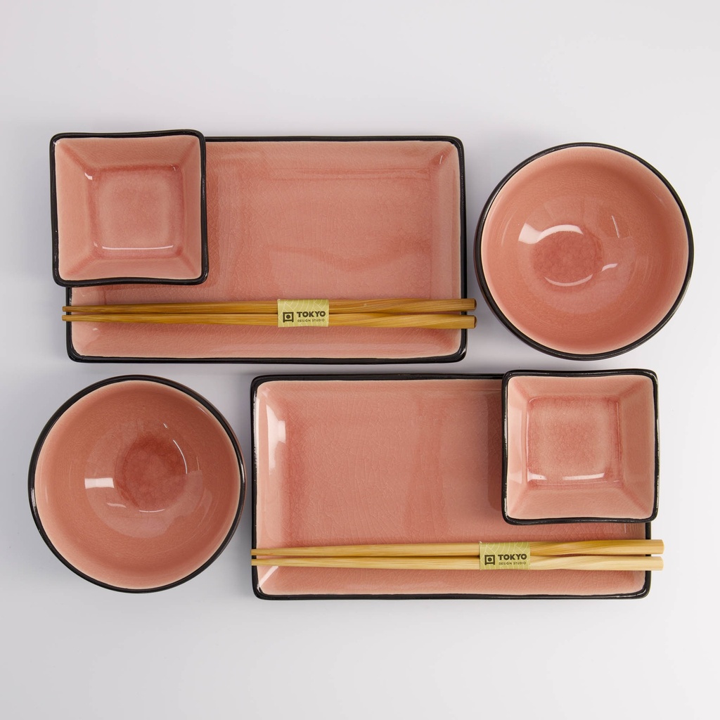 Geschenkset Sushi-Geschirr - 8 Stück – 2 Personen